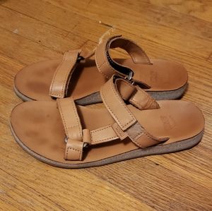 Teva Universal Slide Leather Flat Slip-on Sandals Womens 8